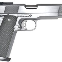 Rock River Arms PS2400 PS2400 Limited Match 45 ACP 7+1 5" Stainless National Match Barrel, Brushed Chrome Steel Serrated Slide, Brushed Chrome Steel Frame w/Beavertail, Black G10 Grip, Ambidextrous