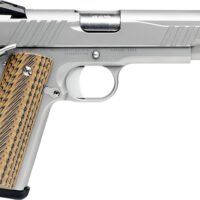 Savage Arms 67205 1911 Government 9mm Luger 10+1 5" Stainless Steel Barrel, Serrated Stainless Steel Slide, Stainless Steel Frame w/Beavertail, Brown VZ Grip