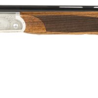 ATI ATIGKOF28SVE Cavalry  28 Gauge Break Open 2.75" 2rd, 26" Matte Blued Over/Under Vent Rib Barrel, Silver Engraved Aluminum Receiver, Fixed Oiled Turkish Walnut Walnut Stock