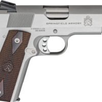 Springfield Armory PX9418S 1911 Garrison 45 ACP 7+1 4.25" Stainless Match Grade Barrel, Serrated Stainless Steel Slide & Frame w/Beavertail, Thinline Wood Grip