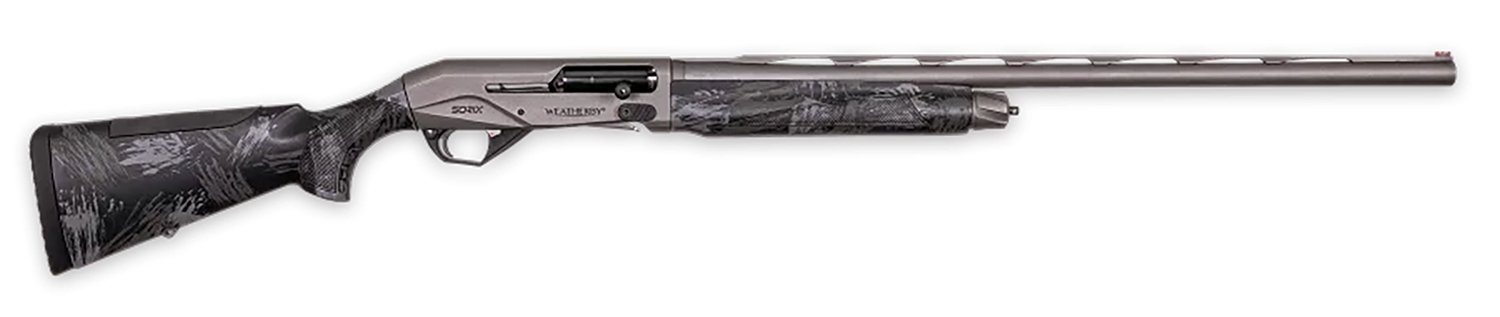 Weatherby XST1228MAG Sorix Full Size 12 Gauge Semi-Auto 3" 2+1 28" Gray Cerakote Vent Rib Barrel & Drilled & Tapped Steel Receiver, Storm Camo Synthetic Stock w/Adj Shim, Ambidextrous