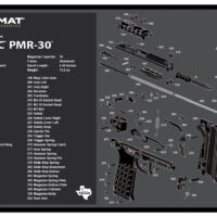 TekMat TEKR17KELPMR3 Kel-Tec PMR-30 Cleaning Mat Gray Rubber 11"x17" Kel-Tec PMR-30 Parts Diagram