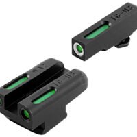 TruGlo TG13WA2A TFX Black | Green Tritium & Fiber Optic White Outline Front Sight Green Tritium & Fiber Optic Rear Sight Walther PPS