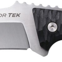 Cold Steel CSFX5RZR Razor Tek EDC 5" Fixed Clip Point Plain Satin 4116 Krupp SS Blade, 4.63" Black Textured