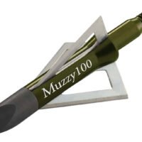 Muzzy 225 3- Blade Broadhead Trocar Tip Anodized Aluminum Ferrule Blades 100 gr/6 Per Pack