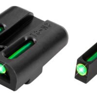TruGlo TG131GT1 TFO  Green/Tritium/Fiber Optic Front Sight-Green/Tritium/Fiber Optic Rear Sight Glock Glock 17/17L/19