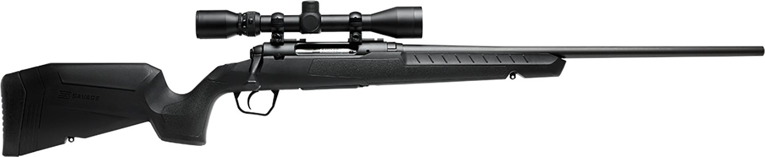 Savage Arms 32010 Axis XP Combo 270 Win 4+1 22" Matte Black Button Rifled Barrel, Matte Black Drilled & Tapped Carbon Steel Receiver, Fixed Sporter Black Synthetic Stock, Weaver 3-9x40mm, Right Hand