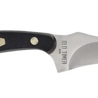 Old Timer 1179216 Sharpfinger  3.30" Fixed Clip Point Plain Stainless Steel Blade/ Delrin Handle