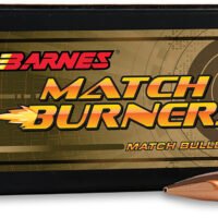 Barnes Bullets 32050 Match Burners  22Cal 77gr Match Burners Boat Tail 100 Per Box/10 Case
