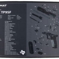 TekMat TEKR17CANIKTP9SF  Cleaning Mat Black/Gray Rubber 11"x17" Canik TP9SF Diagram
