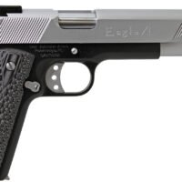 Iver Johnson Arms EAGLEXL45TT Eagle Deluxe 45 ACP 8+1 6" Steel Barrel, Hard Chrome Serrated Steel Slide, Matte Black Steel Frame w/Beavertail, Black/Gray G10 Grip