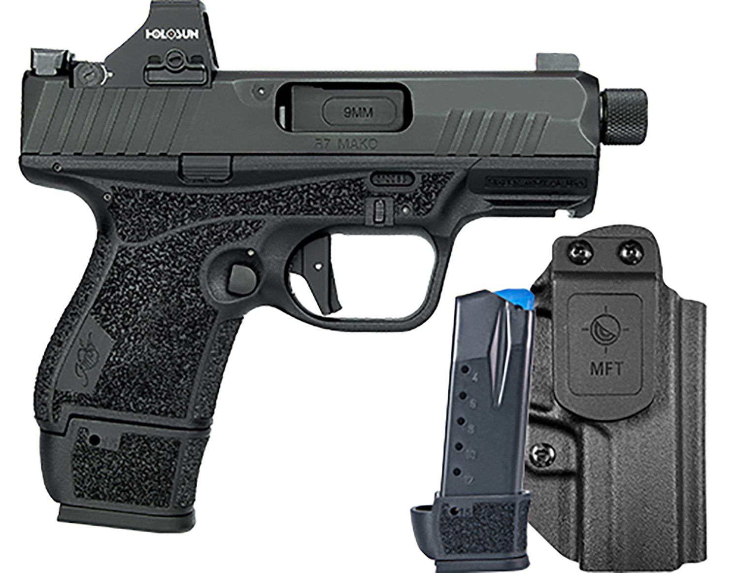 Kimber Mfg.,inc 3800032 R7 Mako TFS OI 9mm 15+1 3.92" FNC Stainless Steel Slide Molded Stippling Holosun HS 407K