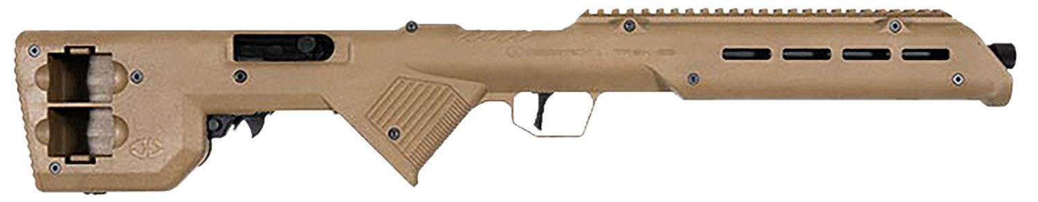 Desert Tech TRKRF2218FDE TREK-22 Flat Dark Earth Compact 22 LR 18" Free Floating Steel Barrel, Picatinny Rail Receiver, M-LOK Handguards, Fixed Polymer Stock, Suppressor Ready
