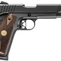 Charles Daly 440213 Superior 45 ACP 10+1 5" Stainless Steel Barrel, Black Serrated Steel Slide, Black Steel Frame w/Beavertail, Walnut Diamond Checkered Grip, ZeroTech Red Dot