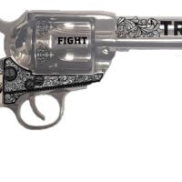 Traditions SAT73132FT 1873 45 Long Colt 6rd 5.50" Nickel White PVC Grip