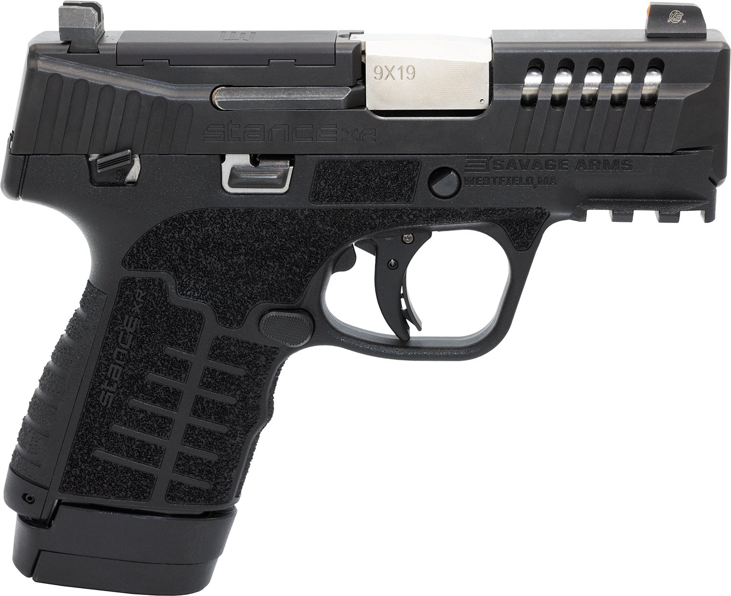 Savage Arms 67063 Stance XR 9mm 13+1 3.20" Natural Black Nitride Ported Stainless Steel Slide Black Glass Filled Nylon Grip Ambidextrous
