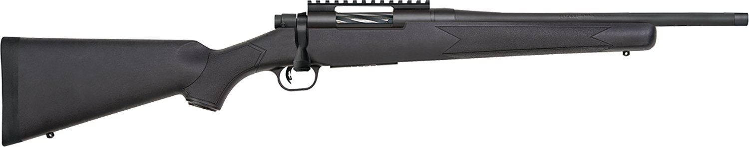 Mossberg 28230 Patriot Carbine 6.5 Creedmoor 5+1 18" Matte Blued Threaded Bull Barrel, Matte Blued Picatinny Rail Receiver, Black Fixed Synthetic Stock
