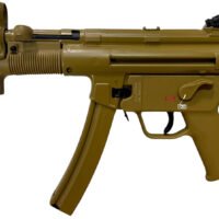 HK 81001076 SP5K-PDW RAL8000 9mmx19 30+1 4.53" Black Navy-Style Threaded Barrel, Flat Dark Earth Earth Cerakote Steel Receiver & Frame, FDE Polymer Grip, 2 Magazines