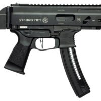 Grand Power 197892004817 TR22 Stribog 22 LR 25+1 10" Black Threaded Barrel, Black Hardcoat Anodize Receiver w/Picatinny Rail, Black SB Tactical Brace, Black Polymer Grip, Ambidextrous