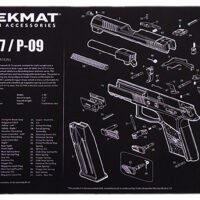 TekMat TEKR17CZP07 CZ P-07/P-09 Cleaning Mat Black/White Rubber 11"x17" CZ P-07/P-09