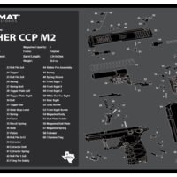 TekMat TEKR17WALCCPM2 Walther CCP M2 Cleaning Mat Black/White Rubber 11"x17" Walther CCP M2 Parts Diagram