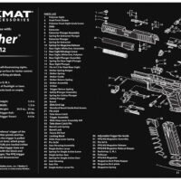 TekMat TEKR17WALPPQM2 Walther PPQ MOD 2 Cleaning Mat Black/White Rubber 11"x17" Walther PPQ MOD 2 Parts Diagram