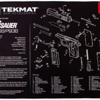 TekMat TEKR20SIGP238 Sig Sauer P238 Ultra 20 Cleaning Mat Black/White Rubber 15"x20" Sig Sauer P238 Parts Diagram