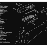 TekMat TEKR361022 Ruger 10/22 Cleaning Mat Black/White Rubber 12"x36" Ruger 10-22 Parts Diagram