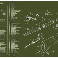 TekMat TEKR36M1GARAND-OD M1 Garand Cleaning Mat OD Green Rubber 12"x36" M1 Garand Parts Diagram