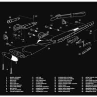 TekMat TEKR36REM700 Remington 700 Cleaning Mat Black/White Rubber 12"x36" Remington 700 Parts Diagram