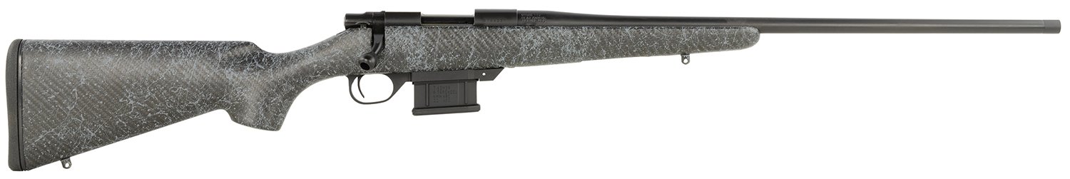 Howa HCE308GW 1500 Carbon Elevate 308 Win 5+1 24" Wrapped Carbon Fiber Threaded Barrel, Blued Drilled & Tapped Steel Receiver, Fixed Stocky's Black w/Gray Webbing Carbon Fiber Stock, Right Hand - Howa