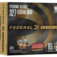 Federal PD327HS1H Hydra-Shok  327Federal Mag 85gr Jacketed Hollow Point 20 Per Box/10 Case