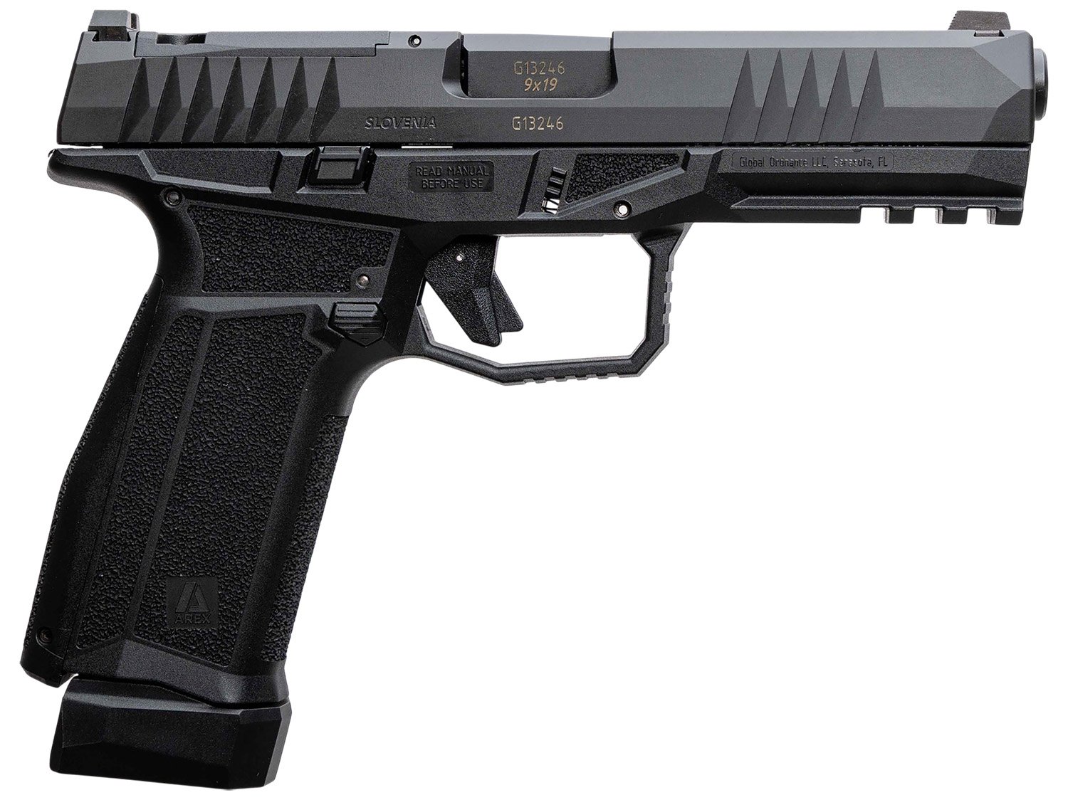AREX 815537023893 Delta L Gen2 9mm Luger 17+1 4.50" Black Barrel, Black Nitride Optic Cut/Serrated Slide, Black Frame, Ambidextrous