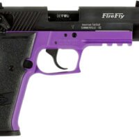 GSG GERG2213TFFLA FireFly  22 LR 13+1 4.90" Black Threaded Barrel, Aluminum Serrated Slide, Purple Aluminum Frame w/Picatinny Rail, Textured Grip