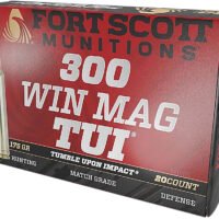 Fort Scott Munitions 300WM-175-SCV2 Tumble Upon Impact (TUI)  300WM 175gr Solid Copper Spun 20 Per Box/10 Case