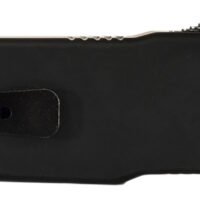 Templar Knife MZBR321 Premium Weighted Slim 3.16" OTF Drop Point Plain Black Oxide Stonewashed Powder Coated D2 Steel Blade, 4.93" Black Aluminum/Rubber Handle