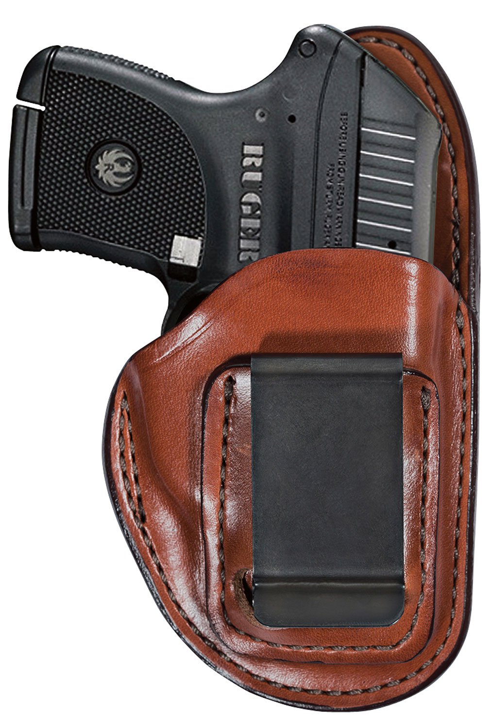 Bianchi 19235 100 Professional IWB Size 11 Tan Leather Belt Clip Compatible w/Glock 19/23/Ruger Security-9 Belt 1.75" Wide Left Hand