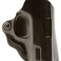 DeSantis Gunhide 019BA8BZ0 Mini Scabbard  OWB Black Leather Compatible w/Glock 43, Belt Slide Mount, Right Hand