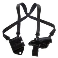 Galco MCII224B Miami Classic II Shoulder System Size Fits Chest Up To 56" Black Leather Compatible w/Glock 17 Gen1-5/19 Gen1-5/22 Gen2-5 Right Hand