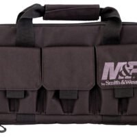 M&P Accessories 110029 Pro Tac Handgun Case Black Nylon Holds 2 Handguns