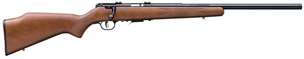 Savage Arms 96701 93R17 GLV Full Size 17 HMR 5+1 21" Matte Black Heavy Varmint Barrel, Matte Black Drilled & Tapped Carbon Steel Receiver, Satin Hardwood Fixed Stock, Right Hand