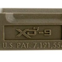 Springfield Armory XDS5901MFDE Backstrap Sleeve  made of Polymer with Flat Dark Earth Finish & 1 Piece Design for 9mm Luger Springfield XD-S with #1 Backstrap & 3.30" Barrel