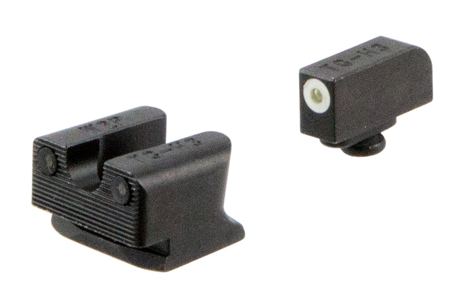 TruGlo TG231W2W Tritium Pro Black | Green Tritium White Outline Front Sight Green Tritium Rear Sight