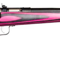 Crickett KSA2226 Youth 22 LR 1rd 16.12" Stainless Steel Barrel, Fixed Front/Adjustable Rear Peep Sights, Pink/Black Laminate Stock w/11.5" LOP, Rebounding Firing Pin Safety