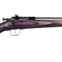 Crickett KSA2228 Youth  22 LR 1rd 16.12" Stainless Steel Barrel, Fixed Front/Adjustable Rear Peep Sights, Purple Laminate Stock w/11.5" LOP, Rebounding Firing Pin Safety