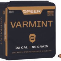 Speer 1023 Varmint  22Cal 45gr Jacketed Soft Point 100 Per Box/5 Case