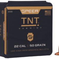 Speer 1030 TNT  22Cal 50gr Jacketed Hollow Point 100 Per Box/5 Case
