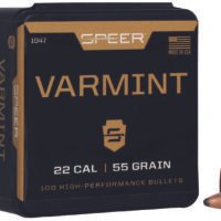 Speer 1047 Varmint  22Cal 55gr Jacketed Soft Point 100 Per Box/5 Case