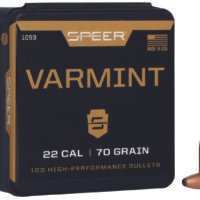 Speer 1053 Varmint  22Cal 70gr Jacketed Soft Point 100 Per Box/5 Case