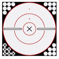 Birchwood Casey 34019 Shoot-N-C Reactive Target Self-Adhesive Paper Black/White 12" Bullseye 5 Pack